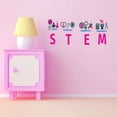 thumbnail image 1 of Teacher Classroom Student Stem Science Technology Engineering Math Lab Study Experiments Atoms Microscope Scienctist Algebra Geometry Holiday Decorating Wall Decal Sticker - Size: 30 In X 12 In, 1 of 5