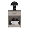 thumbnail image 5 of Coco Nightstand with Drawer and Shelf - Light Gray, Modern Bedroom Furniture, 5 of 7
