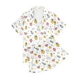 thumbnail image 6 of SwiftWear Women's Comfy Fruit Print Pajama Set - Short Sleeve Collared Sleepwear with Shorts, Trendy Orange Peach Design, Perfect for Home & Lounging, Breathable & Chic Nightwear, 6 of 6