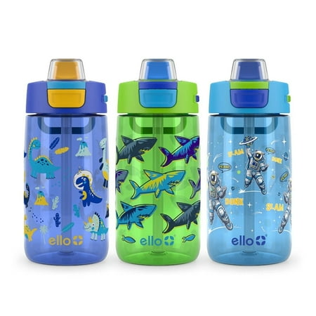Ello Kids Leak-Proof Tritan Water Bottles  14oz  Action World (3 Pack)