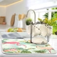 thumbnail image 5 of Beautiful Tropical Flamingo Bird Flower Leaves Dish Drying Mat Microfiber Drying Pad for Kitchen Counter Absorbent Mat Drying Pad Sink Mat 18 x 24 Inch, 5 of 7