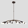 thumbnail image 2 of Mid Century Style Twelve Arm Lights Brass Sputnik Chandelier Ceiling Light Fixture, 2 of 5