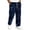 Navy, variant on GrmtClth Men's Vintage Leaf Camo Cargo Pants Relaxed Wide Leg Drawstring Elastic Waist Multi Storage Pocket Trousers Army Green 3XL