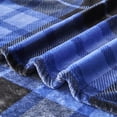 thumbnail image 4 of Flannel Fleece Throw Blanket 60 x 80 Inches, All Season Plaid Blue Blanket for Bed, Couch, Car, 4 of 5