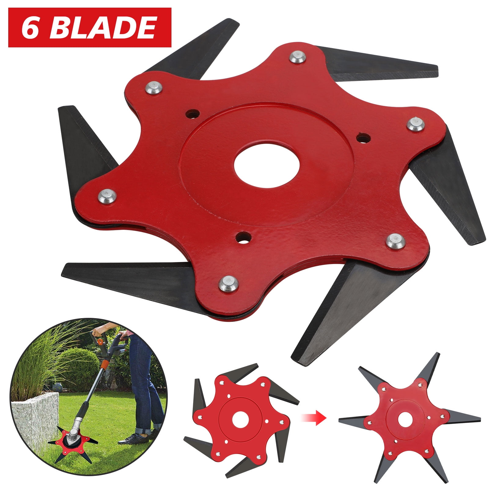 EEEkit Trimmer Head 6 Steel, Garden Tool Brush Cutter Grass Cutting