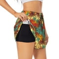 thumbnail image 2 of Haiem Colorful Hawaii Palms Women's 2 in 1 Running Shorts - Lightweight Athletic Workout Gym Yoga Breathable Sports Shorts Liner with Phone Pockets-Medium, 2 of 9