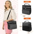thumbnail image 2 of OPUX Insulated Lunch Bag for Men Women, Large Dual Compartment Cooler Bag, Soft Two Deck Lunch Box for Work School Picnic, Leakproof Lunch Tote with Strap for Kid Adult (Charcoal Gray, Double Deck), 2 of 8