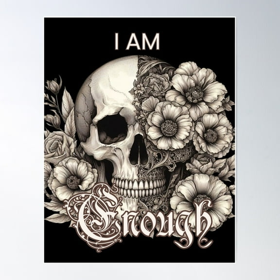 I Am Enough, You Are Enough Poster Wall Art, Modern Wall Decor For Living Room Bedroom, 8x12 UNFRAMED