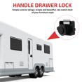 thumbnail image 3 of Raindrops Push Button Switch Lock Rv Cupboard Locks Rv Cabinet Latch Black Abs, 3 of 8