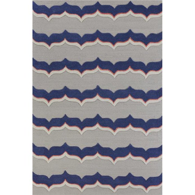 HomeRoots 354008 3 ft. 3 in. x 5 ft. 3 in. Wool Putty & Indigo Area Rug
