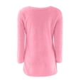 thumbnail image 5 of Bovemsi Womens Sweaters Casual Solid Long Sleeve Jumper Blouse Fall Sweaters, 5 of 5