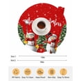 thumbnail image 6 of 15 Inch Round Placemats Set of 4, Red Christmas Snowman Non Slip Heat Insulation PP Table Mats, Winter Snowflake Green Xmas Tree Washable Place Mats for Kitchen Dining Party Table Decor, 6 of 7