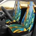 thumbnail image 2 of Vsdgher Bright Paper Cactus Scene Automotive Seat Covers for Cars Trucks and SUVs – Car Seat Covers for Truck Seat Protectors Set of 2, 2 of 7