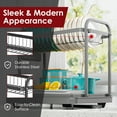 thumbnail image 7 of Sakugi Dish Drying Rack, 2-Tier Stainless Steel Dish Racks, Dish Drainer for Kitchen Counter, Gray, 7 of 7
