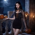 thumbnail image 5 of IAJDKMEK Women Halloween Costume Spider Web Cloak for Cosplay Party Role Play, 5 of 5