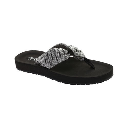 walmart womens black flip flops