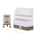thumbnail image 2 of Vitrina para pasteles en miniatura para casa de muñecas, escala 1:12, ideal para exhibir postres y panadería. Accesorios para casa de muñecas. Café., 2 of 14