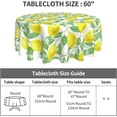 thumbnail image 5 of Floral Lemon Tablecloth Round 60 Inch Watercolor Yellow Lemonade Summer Tablecloth Waterproof Wrinkle Free Tablecloth Kitchen Circle Table Cloth Cover Mat for Party Dinning Tabletop Wedding Home Decor, 5 of 6