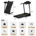 thumbnail image 5 of Aukfa Treadmill 330 lb Capacity Electric Treadmill with Incline 3.5 HP Walking Running Machine for Home Workout, 5 of 9