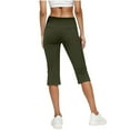 thumbnail image 5 of AINIYS High Waisted Quick Dry Stretchy Capris Pants for Women Fitness Yoga Outdoor Green L, 5 of 9
