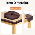 thumbnail image 4 of Furniture Edge and Corner Guards, Baby Proofing Edge Safety Gurards with 3M Tape, 16.4ft Table Corner Protector for Chair Desk Coffee, Brown, 4 of 8