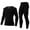 Black, variant on Long Johns Thermal Underwear for Men with Lined,Base Layer Top and Bottom Set for Cold Weather