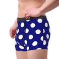 thumbnail image 2 of Naloa Navy And White Polka Dot Mens Underwear - Boxers for Men, Mens Boxer Briefs, Classic Briefs for Men-Small, 2 of 5