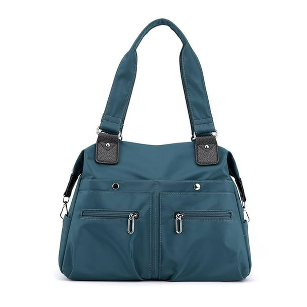 LUVCLS Bolso de mano de nailon, bolso de hombro con múltiples bolsillos, resistente al agua y de gran capacidad π) NUEVO