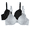Black/ Heather Grey, variant on Women's Cotton T-Shirt Bra, 2-Pack, FT797PK, Sizes 34A-42DD