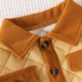 thumbnail image 6 of Curuila Toddler Girls Coat Corduroy Long Sleeve Color Block Lapel Jacket For Girls Autumn Winter Soft Outerwear Size 3-4 Years, 6 of 7