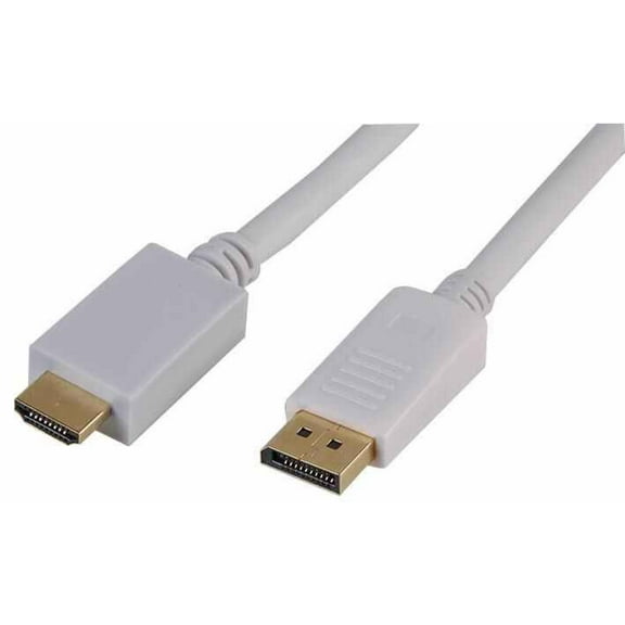PRO SIGNAL - DisplayPort Male to HDMI Male Lead, 1m White