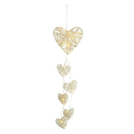 

Mulanimo Rattan Weaving Love Wind Chime Room Pendant Birthday Gift Night Light Sky Pendant
