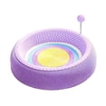 thumbnail image 4 of BELOVING Lit pour Chats Planche à Gratter pour Chat, avec Boule à Ressort, Fournitures pour Animaux, Tapis de Grattage pour Chats Bol Tapis de Grattage pour Exercice Jeu Poursuite Rond, 4 of 10