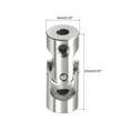 thumbnail image 2 of Uxcell 3.17mm to 3.17mm Rotatable Universal Joint Shaft Coupling L23 x D9 with Wrench Steel 3 Pack, 2 of 7