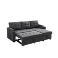 thumbnail image 3 of Contemporary Home Living 83" Gray Reversible Storage Woven Sectional Sofa, 3 of 6