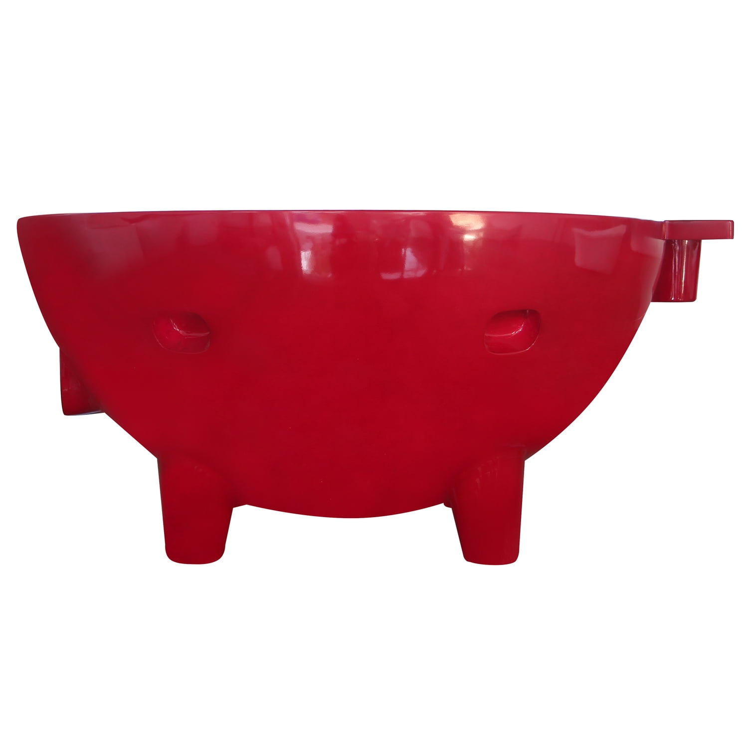 HomeStock Rustic Romance Red Wine Round Portable Outdoor Hot Tub, 220 lbs Capacity, Includes Heavy Duty Cover, Heating via Wood Fire