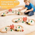 thumbnail image 2 of HYPERLIVING Wooden Train Set for Toddler - 39 Piece- with Wooden Tracks Fits Thomas, Brio, Chuggington, Melissa and Doug- Expandable, Changeable-Train Toy for 3 4 5 Years Old Girls & Boys, 2 of 7