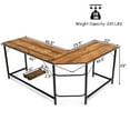 thumbnail image 2 of Costway Bureau d'Ordinateur en Forme de L Poste de Travail d'Angle Table de Jeu Bureau à Domicile, 2 of 8