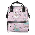 thumbnail image 1 of Fotbe Llama Unicorn and Rainbow Mochila Maternidad - Lona de Sarga Impermeable, Mochila de Pañales de Gran Capacidad con Múltiples Bolsillos y Correas Ajustables, 1 of 6