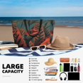 thumbnail image 5 of Balery Colorful Reptile And Leaves Beach Travel Bag - Water-Resistant, Large Capacity Lightweight Tote with 7 Pockets for Women and Men - Perfect for Beach, Pool, Gym, and Travel, 5 of 7