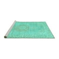 thumbnail image 2 of Ahgly Company Machine Washable Indoor Round Persian Turquoise Blue Traditional Area Rugs, 6' Round, 2 of 4