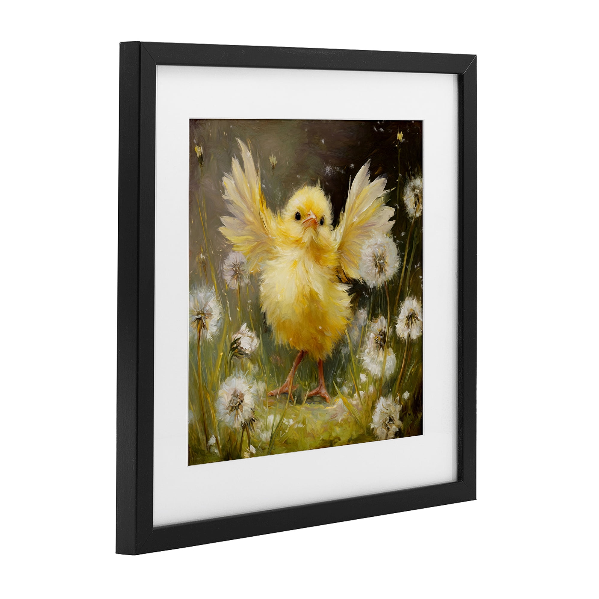 Stupell Industries Free As A Peep Chick Black Framed Print Under Glass, design by Tina LeCour