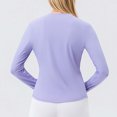 thumbnail image 7 of Htigea Women UPF 50+ UV Shirts Long Sleeve with Thumb Holes Workout Sun Shirt Quick Dry Athletic Yoga Running Tops Purple 2XL, 7 of 7