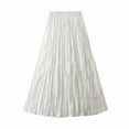 thumbnail image 2 of Bovxnpu Summer Skirts for Women,Women's Tulle Skirt,Women's Fashion Classic High Waist Flowing Skirt Slimming Elastic Waist Skirt, 2 of 5