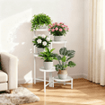 thumbnail image 5 of 5 Tier Metal Plant Stand for Indoor Plant Stand for Outdoor Foldable Tall Plant Shelf Heavy Duty Flower Stands Flower Pot Holder Plant Rack, 5 of 10