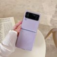 thumbnail image 6 of Dteck for Samsung Galaxy Z Flip 4 5G Case, PU Leather + Hard PC Shell Ultra Thin Slim Durable Protective Phone Case Cover for Samsung Galaxy Z Flip 4 5G 2022, Lightpurple, 6 of 7