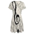 thumbnail image 5 of Musical Notes Women's Dress Short Sleeve Summer Sundress Summer Women Clothes, 5 of 7