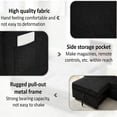 thumbnail image 6 of Aukfa 82" Sofa Bed 3 Seat Convertible Sleeper Couch with 2 Side Pockets for Living Room, 2 Pillows, Linen, Black, 6 of 9