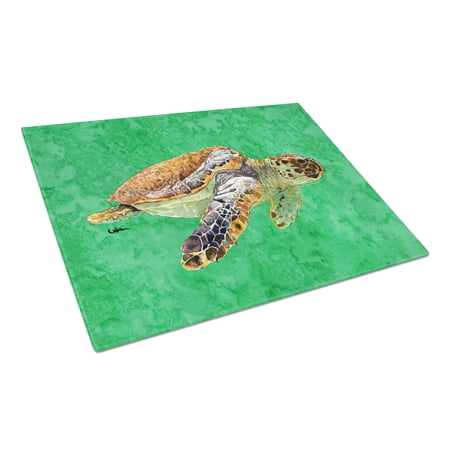 Carolines Treasures 8675LCB Turtle Glass Cutting Board Large 12H x 16W multicolor