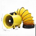 thumbnail image 2 of Explosion Proof Industrial Bathroom Ventilation Fan – 10 Inch Axial Blower, 3300 RPM, 7 Blades, IP44 Waterproof, Heavy Duty Portable Utility Exhaust with 33FT/10M Flexible Duct Hose – Ideal for Baseme, 2 of 7
